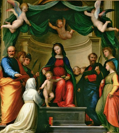 The Mystic Marriage of St. Catherine of Siena with Saints, 1511 by Fra Bartolommeo